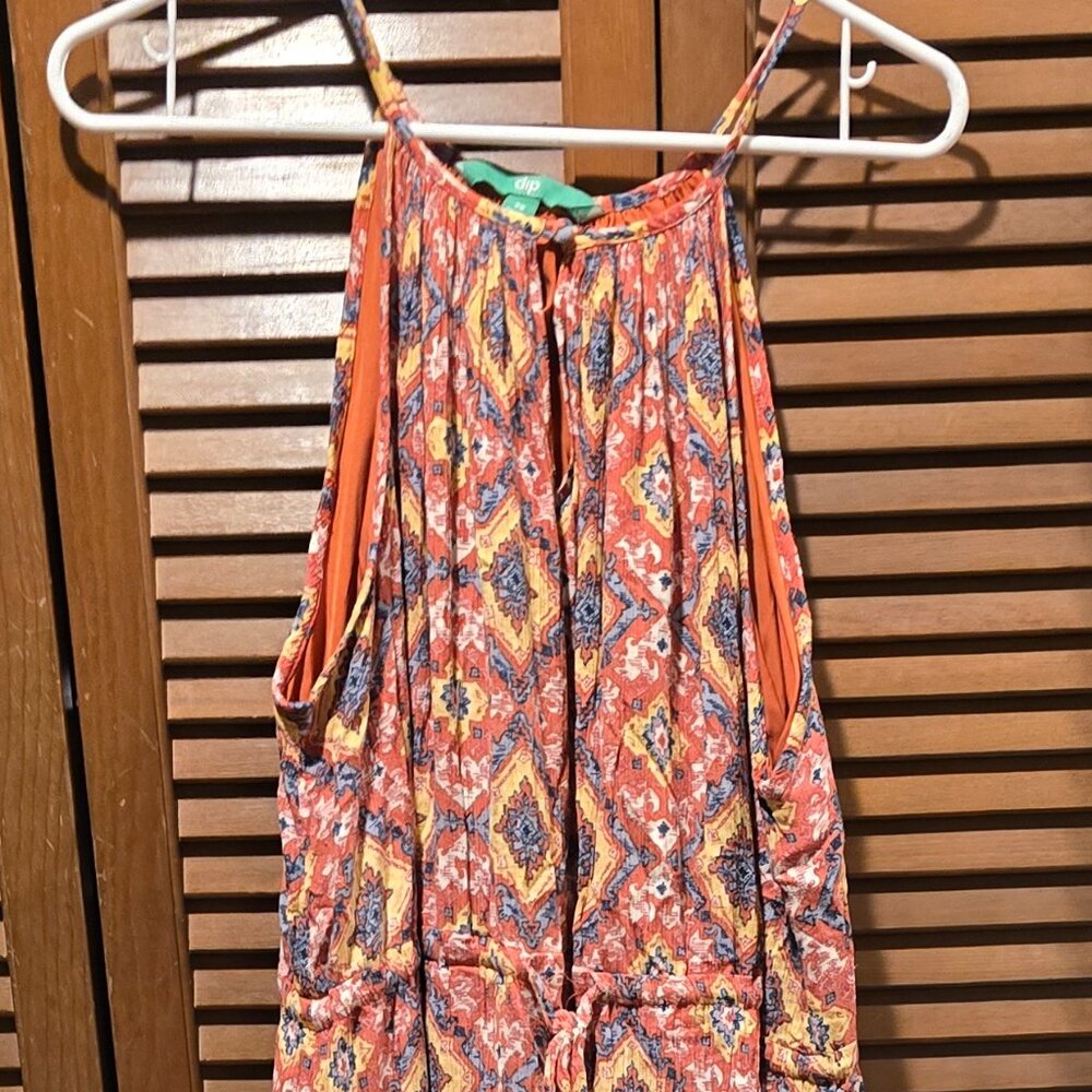 Dip Geometric Medallion Print Halter Neck Boho Maxi Dress Plus Size